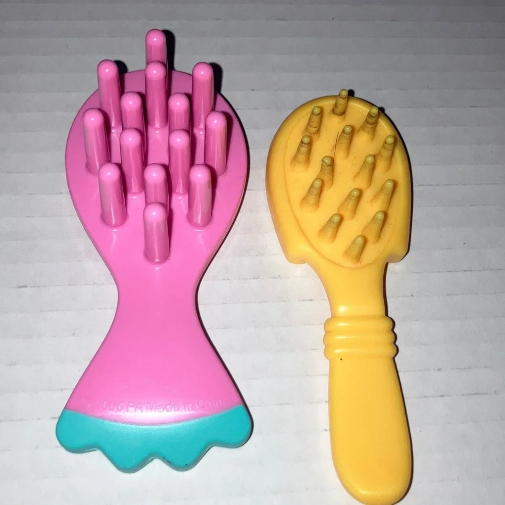 CPK Pink and Teal Doll Accessory Set‎ Socks Hair Brush Blowdryer Cup Toothbrush